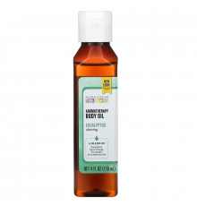 Aura Cacia, Ароматерапевтическое масло для тела, легкое дыхание эвкалипта, 4 жидких унции (118 мл)