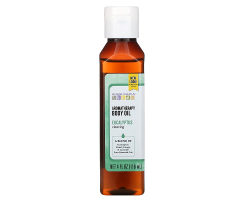 Aura Cacia, Ароматерапевтическое масло для тела, легкое дыхание эвкалипта, 4 жидких унции (118 мл) Aura Cacia, Ароматерапевтическое масло для тела, легкое дыхание эвкалипта, 4 жидких унции (118 мл)