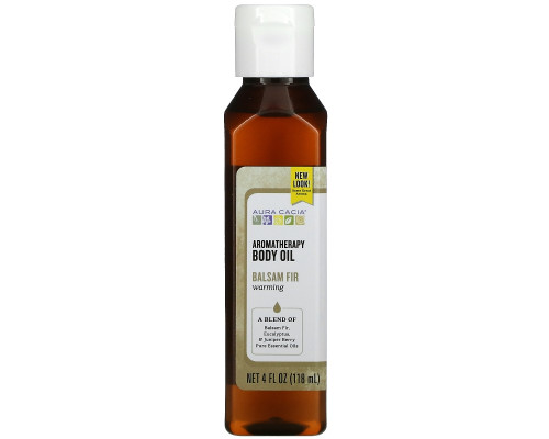 Aura Cacia, Ароматерапевтическое масло для тела, согревающая пихта бальзамическая, 4 жидких унции (118 мл) Aura Cacia, Ароматерапевтическое масло для тела, согревающая пихта бальзамическая, 4 жидких унции (118 мл)