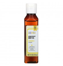 Aura Cacia, Ароматерапевтическое масло для тела, успокаивающая ромашка, 4 жидких унции (118 мл)