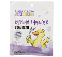 Aura Cacia, Успокаивающая пена для ванны с эфирным маслом лаванды, 2,5 унции (70,9 г)