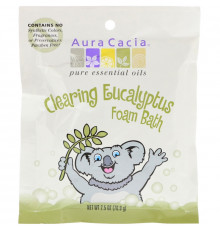 Aura Cacia, Освежающая пенна для ванны, эвкалипт, 2,5 унции (70,9 г)