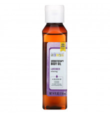Aura Cacia, Масло для тела с эффектом ароматерапии, успокаивающая лаванда, 4 жидкие унции (118 мл)