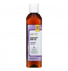 Aura Cacia, Масло для тела с эффектом ароматерапии, успокаивающая лаванда, 8 жидкие унции (237 мл)