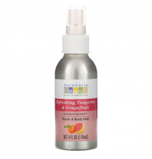 Aura Cacia, Мист для дома и тела, освежающий мандарин и грейпфрут, 4 жидких унции (118 мл)