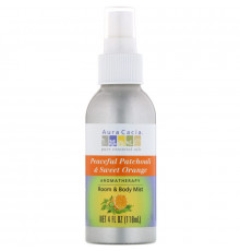 Aura Cacia, Aromatherapy Room & Body Mist, Peaceful Patchouli & Sweet Orange, 4 fl oz (118 ml)