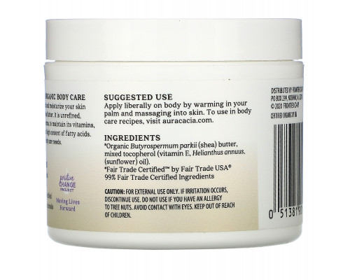 Aura Cacia, Organic Shea Butter, 3.25 oz (92 g) Aura Cacia, Organic Shea Butter, 3.25 oz (92 g)