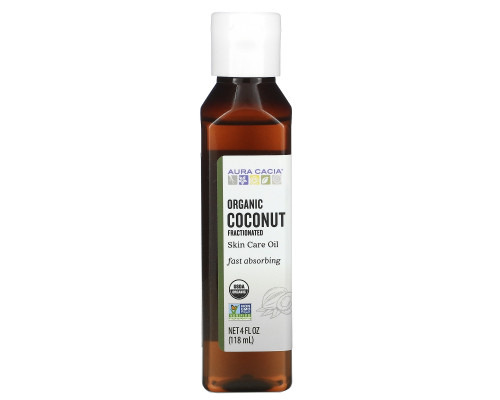 Aura Cacia, Organic Skin Care Oil, Coconut Oil, Fractionated, 4 fl oz (118 ml) Aura Cacia, Organic Skin Care Oil, Coconut Oil, Fractionated, 4 fl oz (118 ml)