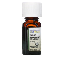 Aura Cacia, Organic, перечная мята, 0,25 жидкой унции (7,4 мл)