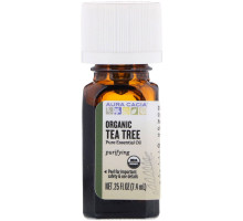 Aura Cacia, Органическое, чайное дерево, 0,25 жидких унций (7,4 мл)