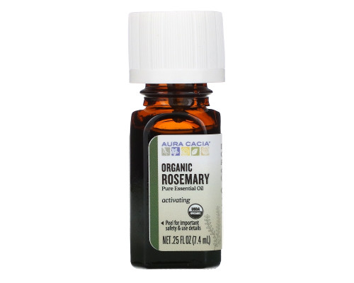 Aura Cacia, Натуральный розмарин, 0.25 жидких унций (7.4 мл) Aura Cacia, Натуральный розмарин, 0.25 жидких унций (7.4 мл)