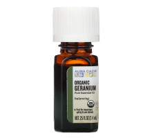 Aura Cacia, Organic, герань, 0,25 жидкой унции (7,4 мл)