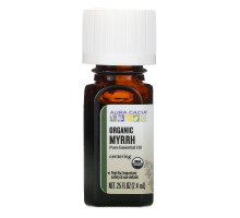 Aura Cacia, Pure Essential Oil, Organic Myrrh, .25 fl oz (7.4 ml)
