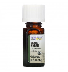 Aura Cacia, Pure Essential Oil, Organic Myrrh, .25 fl oz (7.4 ml)