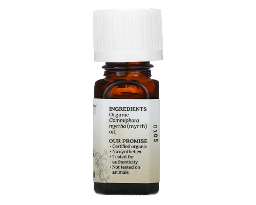 Aura Cacia, Pure Essential Oil, Organic Myrrh, .25 fl oz (7.4 ml) Aura Cacia, Pure Essential Oil, Organic Myrrh, .25 fl oz (7.4 ml)