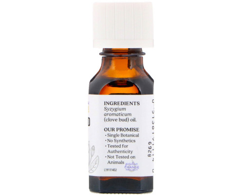Aura Cacia, 100% чистое эфирное масло бутонов гвоздики, 0.5 жидкой унции (15 мл) Aura Cacia, 100% чистое эфирное масло бутонов гвоздики, 0.5 жидкой унции (15 мл)