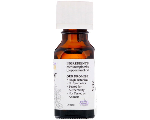 Aura Cacia, Pure Essential Oil, Peppermint, .5 fl oz (15 ml) Aura Cacia, Pure Essential Oil, Peppermint, .5 fl oz (15 ml)