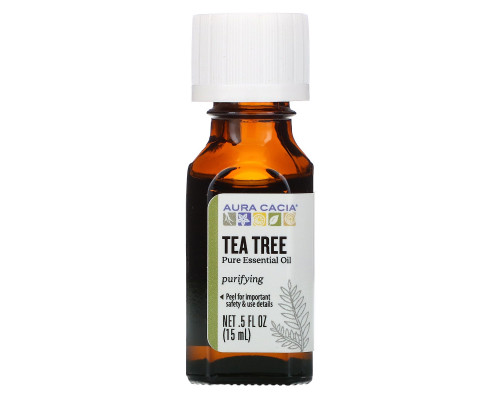 Aura Cacia, Эфирное масло чайного дерева, .5 жидких унций (15 мл) Aura Cacia, Эфирное масло чайного дерева, .5 жидких унций (15 мл)