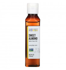 Aura Cacia, Натуральное масло для ухода за кожей с витамином Е, Питательное масло сладкого миндаля, 4 жидких унции (118 мл)
