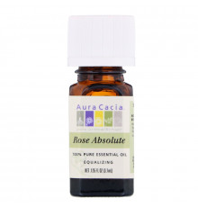 Aura Cacia, 100% Pure Essential Oil, Rose Absolute, .125 fl oz (3.7 ml)