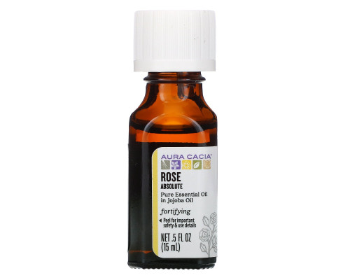 Aura Cacia, Абсолю розы в масле жожоба, 0,5 жидкой унции (15 мл) Aura Cacia, Абсолю розы в масле жожоба, 0,5 жидкой унции (15 мл)