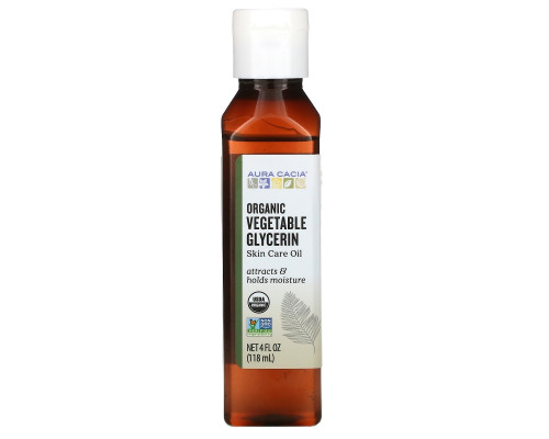 Aura Cacia, Vegetable Glycerin, Organic, Skin Care, 4 fl oz (118 ml) Aura Cacia, Vegetable Glycerin, Organic, Skin Care, 4 fl oz (118 ml)