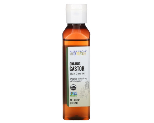Aura Cacia, Castor Oil, Organic, Skin Care, 4 fl oz (118 ml) Aura Cacia, Castor Oil, Organic, Skin Care, 4 fl oz (118 ml)