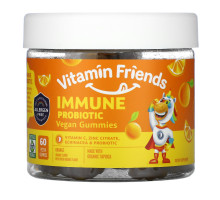 Vitamin Friends, Immune Probiotic Vegan Gummies, Orange, 60 Gummies