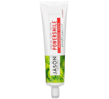 Jason Natural, PowerSmile, отбеливающая паста против зубного налета, & Whitening Paste, яркий мятный вкус, 6 унц. (170 г)