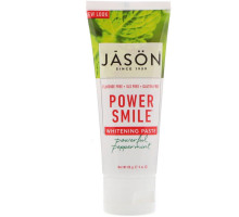 Jason Natural, Power Smile, отбеливающая паста, мощная перечная мята, 3 унции (85 г)