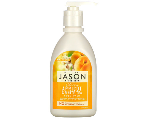 Jason Natural, Средство для мытья тела, яркий абрикос, 30 жидких унций (887 мл) Jason Natural, Средство для мытья тела, яркий абрикос, 30 жидких унций (887 мл)
