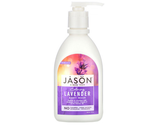 Jason Natural, Гель для душа, Успокаивающая лаванда, 30 жидких унций (887 мл) Jason Natural, Гель для душа, Успокаивающая лаванда, 30 жидких унций (887 мл)