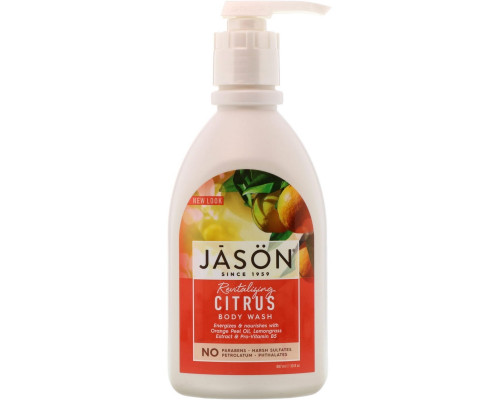 Jason Natural, Гель для душа, бодрящий цитрус, 30 ж.унц. (887 мл) Jason Natural, Гель для душа, бодрящий цитрус, 30 ж.унц. (887 мл)