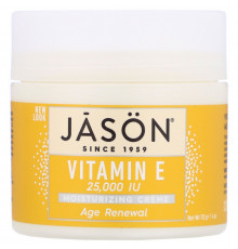 Jason Natural, Age Renewal Vitamin E, Увлажняющий крем, 25 000 МЕ, 4 унций (113 г)