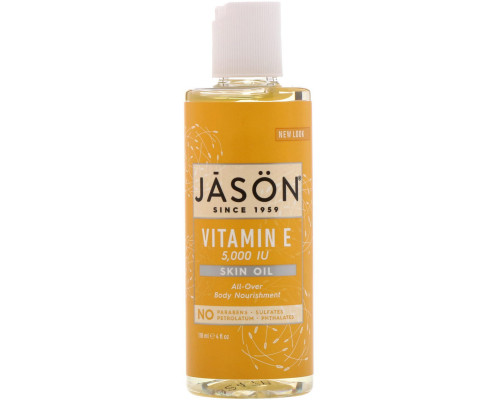 Jason Natural, Масло для кожи с витамином Е, 5000 М Е, 4 ж. унц. (118 мл) Jason Natural, Масло для кожи с витамином Е, 5000 М Е, 4 ж. унц. (118 мл)