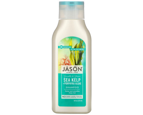 Jason Natural, Чистый натуральный шампунь, успокаивающие морские водоросли, 473 мл Jason Natural, Чистый натуральный шампунь, успокаивающие морские водоросли, 473 мл