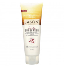 Jason Natural, Семейный природный солнцезащитный крем, SPF 45, 4 унции (113 г)