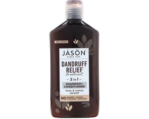 Jason Natural, Шампунь и кондиционер против перхоти, 355 мл (12 fl oz) Jason Natural, Шампунь и кондиционер против перхоти, 355 мл (12 fl oz)