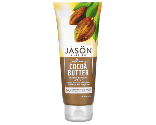 Jason Natural, Лосьон для рук и тела, смягчающее масло какао, 8 унций (227 г)