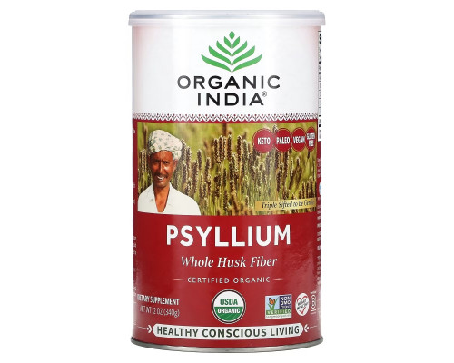 Organic India Органический подорожник 12 унций (340 г) Organic India Органический подорожник 12 унций (340 г)