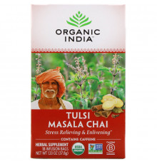 Organic India Чай тулси масала чай 18 чайных пакетиков 1.33 унции (37.8 г)