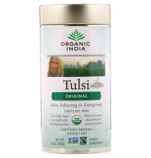 Organic India Оригинальный листовой чай Тулси, для поддержания иммунитета, без кофеина 35 унции (100 г)