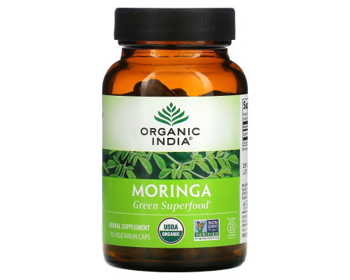 Organic India Моринга 90 растительных капсул Organic India Моринга 90 растительных капсул