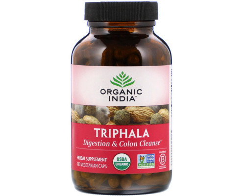 Organic India, Трифала, 180 вегетарианских капсул Organic India, Трифала, 180 вегетарианских капсул