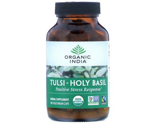 Organic India, Tulsi-Holy Basil, 180 Veg Caps Organic India, Tulsi-Holy Basil, 180 Veg Caps