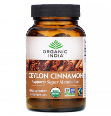 Organic India, Cinnamon, 90 Veg Caps