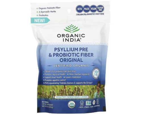 Organic India, Psyllium Pre & Probiotic Fiber, Original, 10 oz (283.5 g) Organic India, Psyllium Pre & Probiotic Fiber, Original, 10 oz (283.5 g)