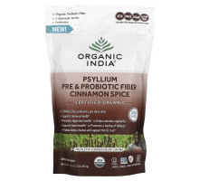 Organic India, Psyllium Pre & Probiotic Fiber, Cinnamon Spice, 10 oz (283 g)