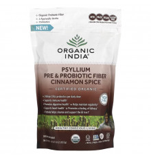 Organic India, Psyllium Pre & Probiotic Fiber, Cinnamon Spice, 10 oz (283 g)
