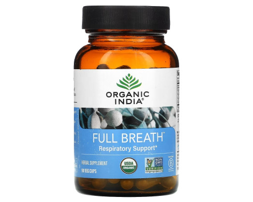 Organic India, Full Breath, Respiratory Support, 90 Veg Caps Organic India, Full Breath, Respiratory Support, 90 Veg Caps